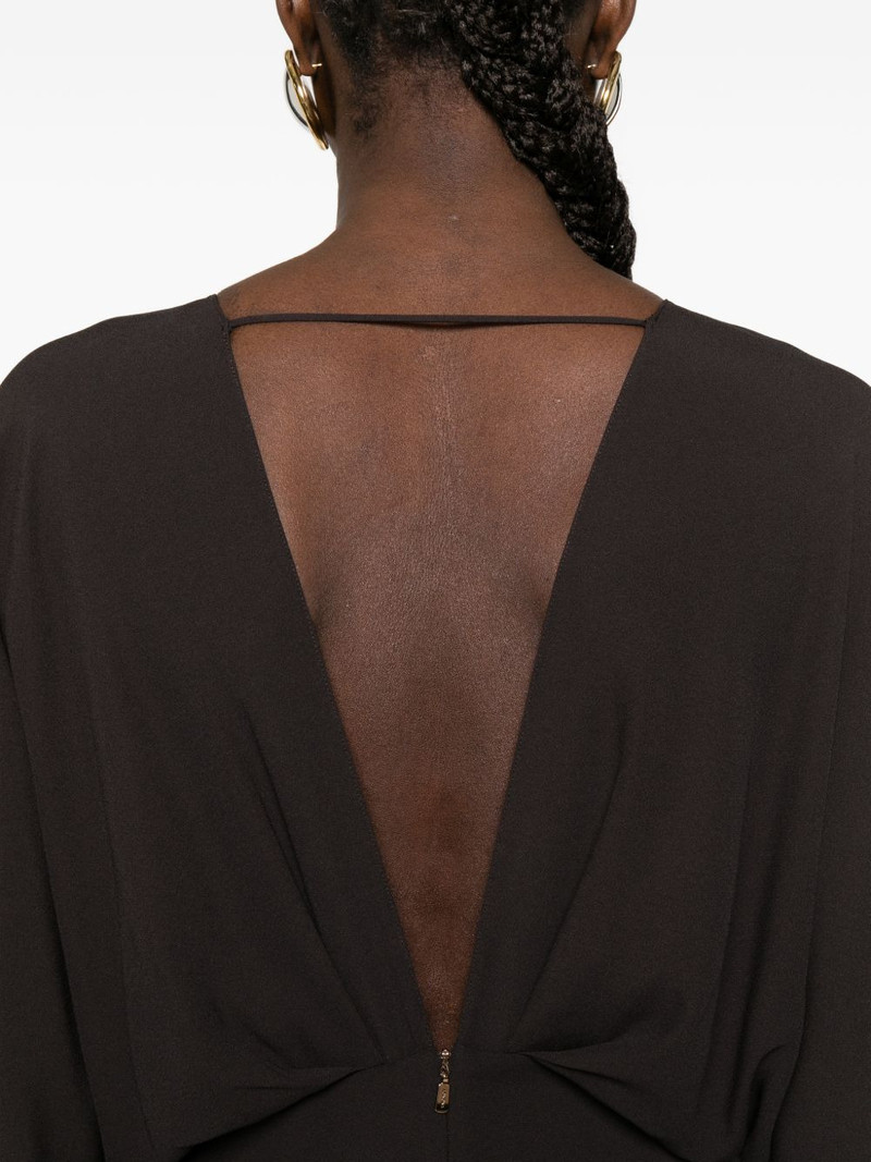 V-neck midi flared dress 5