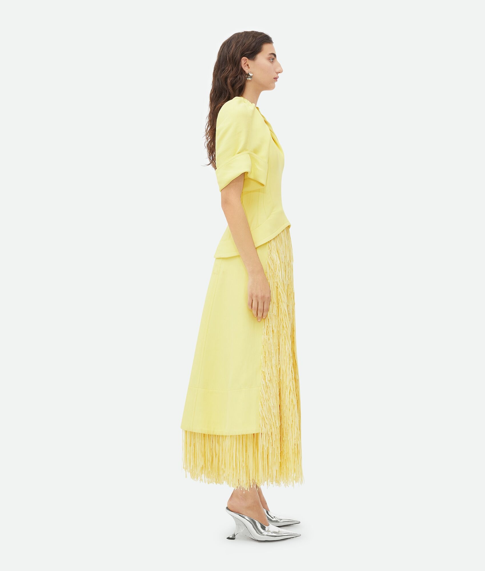 Fluid Viscose And Linen Midi Dress - 2