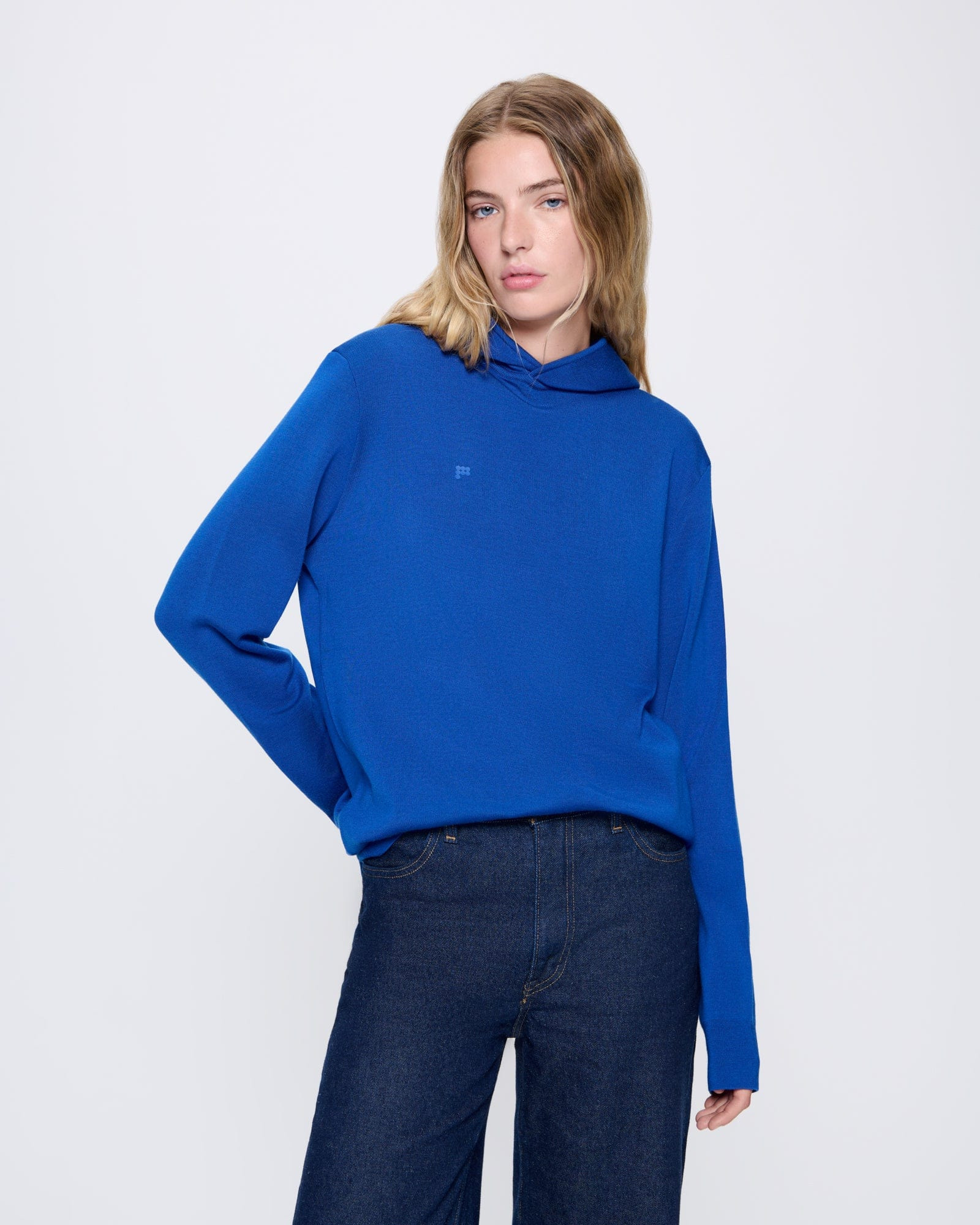 Womens DNA Regenerative Merino Wool Hoodie - Earth Blue - 2