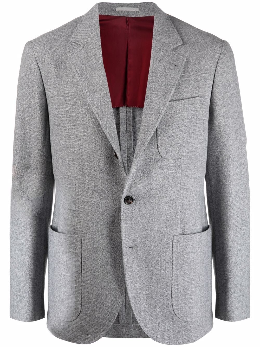 single-breasted cashmere blazer - 1