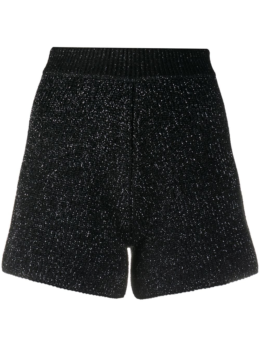 glittered knit shorts - 1