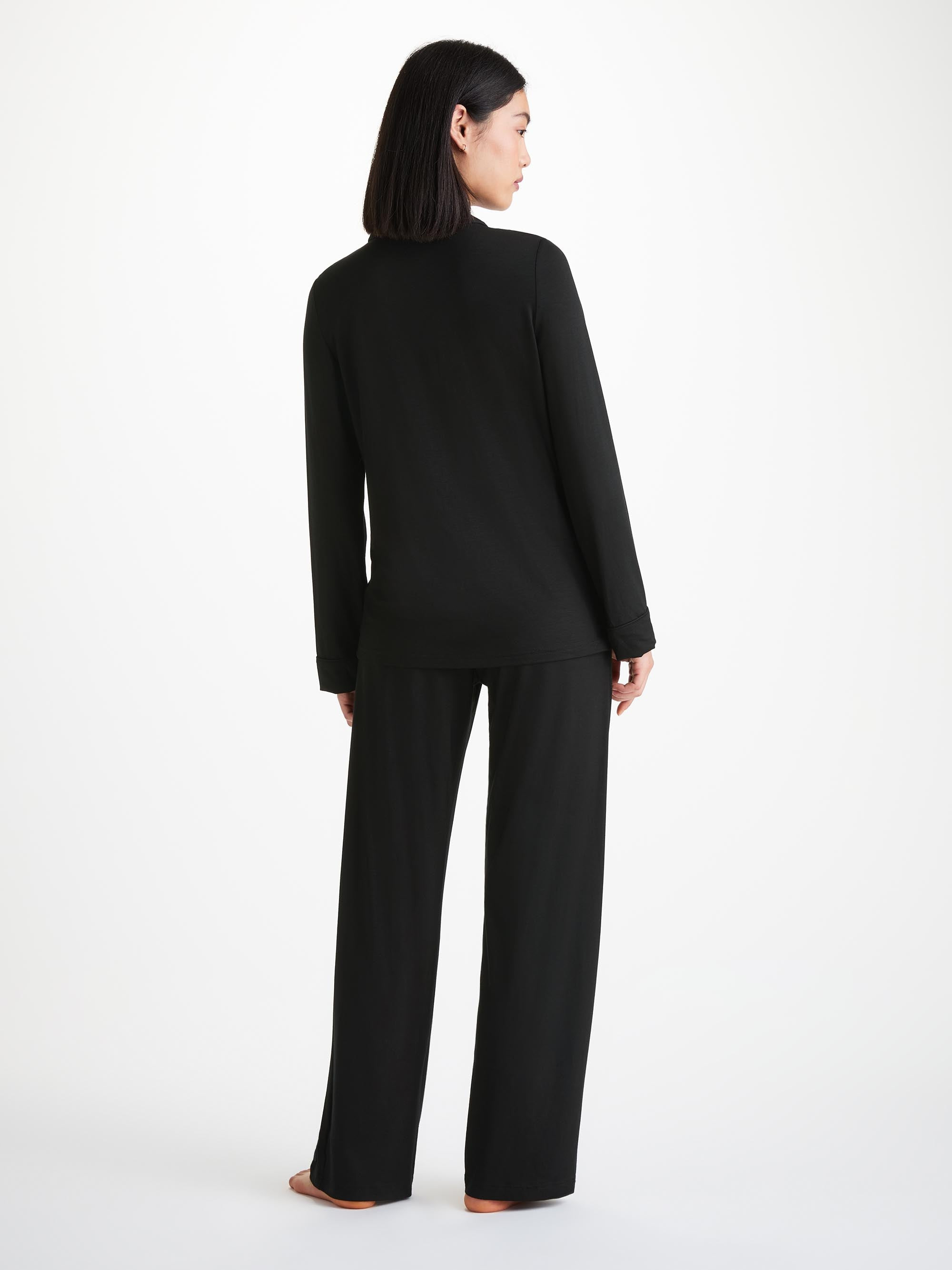 Women's Pajamas Lara Micro Modal Stretch Black - 4