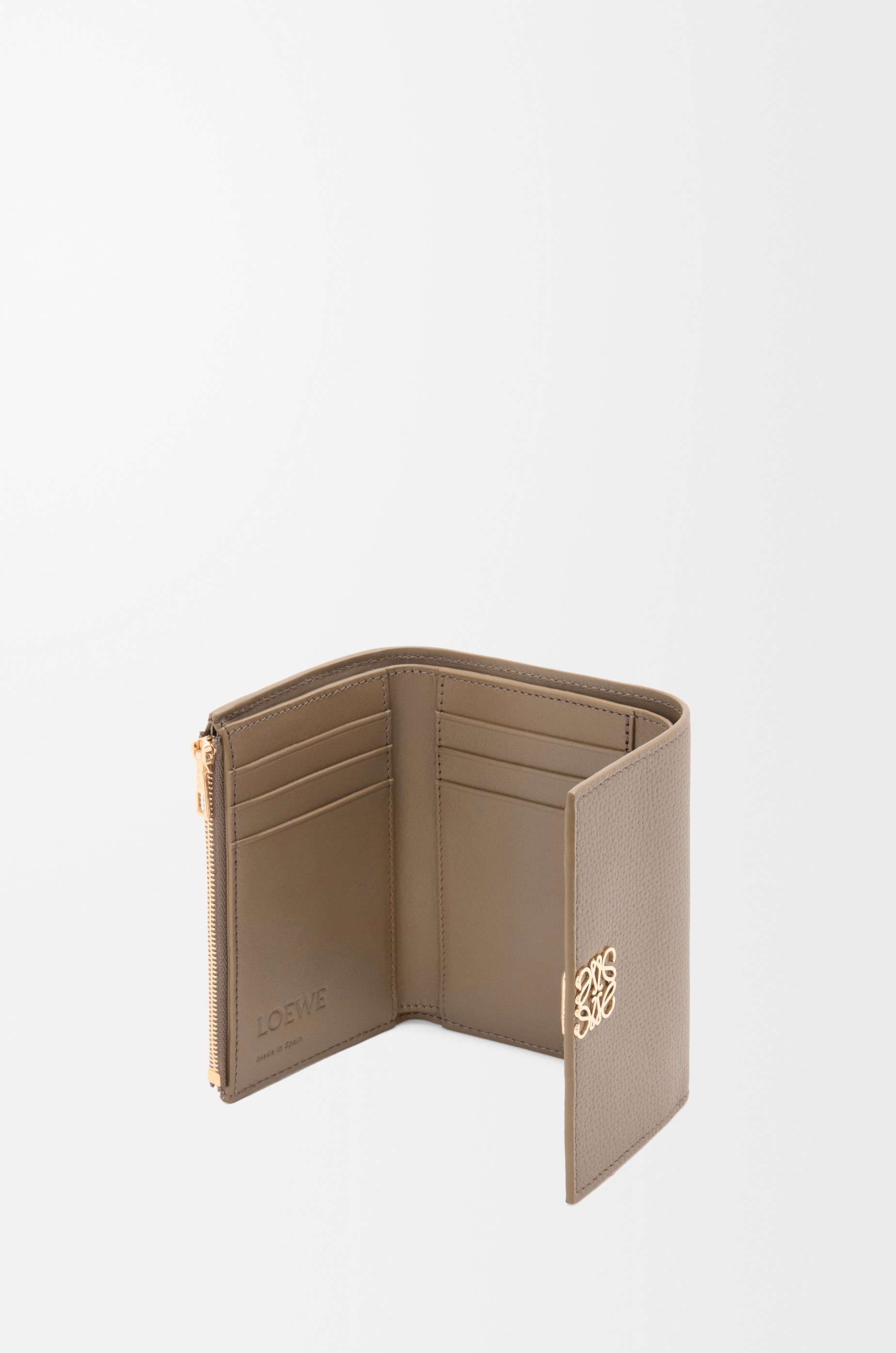 Anagram small vertical wallet in pebble grained calfskin - 3