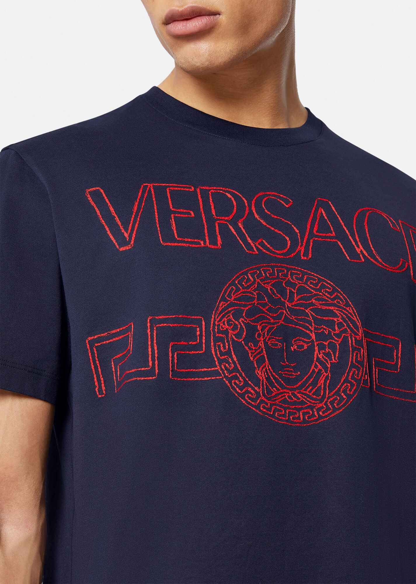 Medusa Logo Embroidered T-Shirt - 5