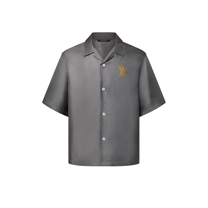 Printed Short-Sleeved Silk Shirt 1