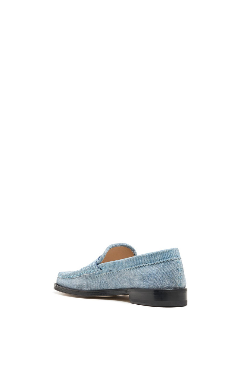 GABRIELA HEARST Seren Loafer in Light Blue Suede Denim outlook