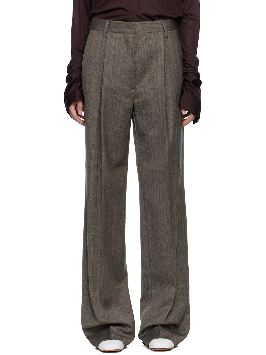 Gray Wool Trousers - 1
