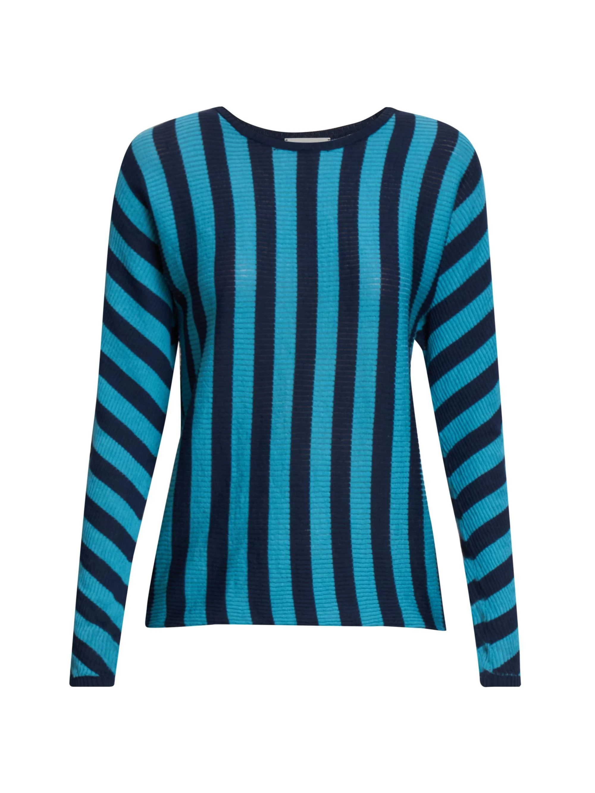 Women's Torance Cotton Striped Sweater - Navy - 1