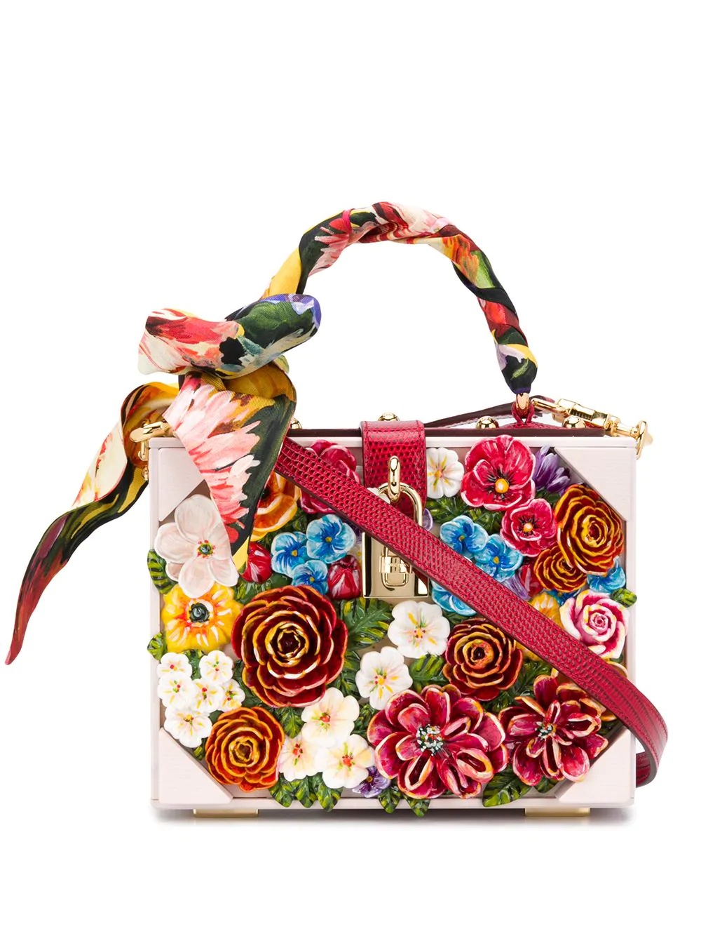 floral embellished Dolce box bag - 1