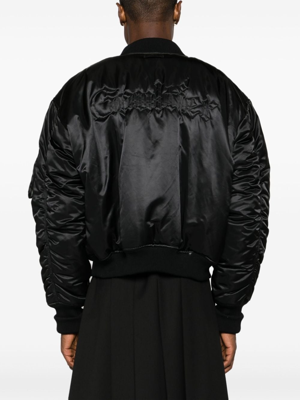 logo-patch bomber jacket - 5