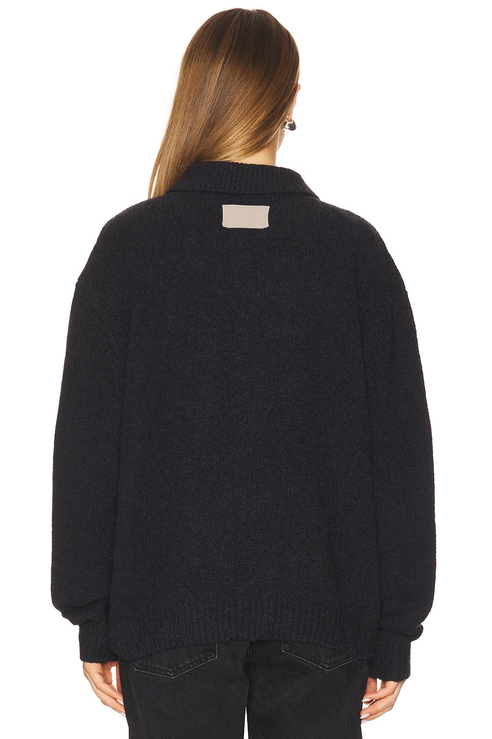 Knit Zip Up Jacket With Collar - 4
