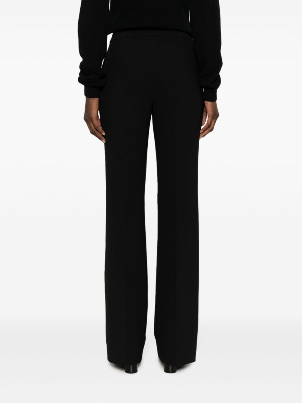 pressed-crease button-fastening tailored trousers - 4