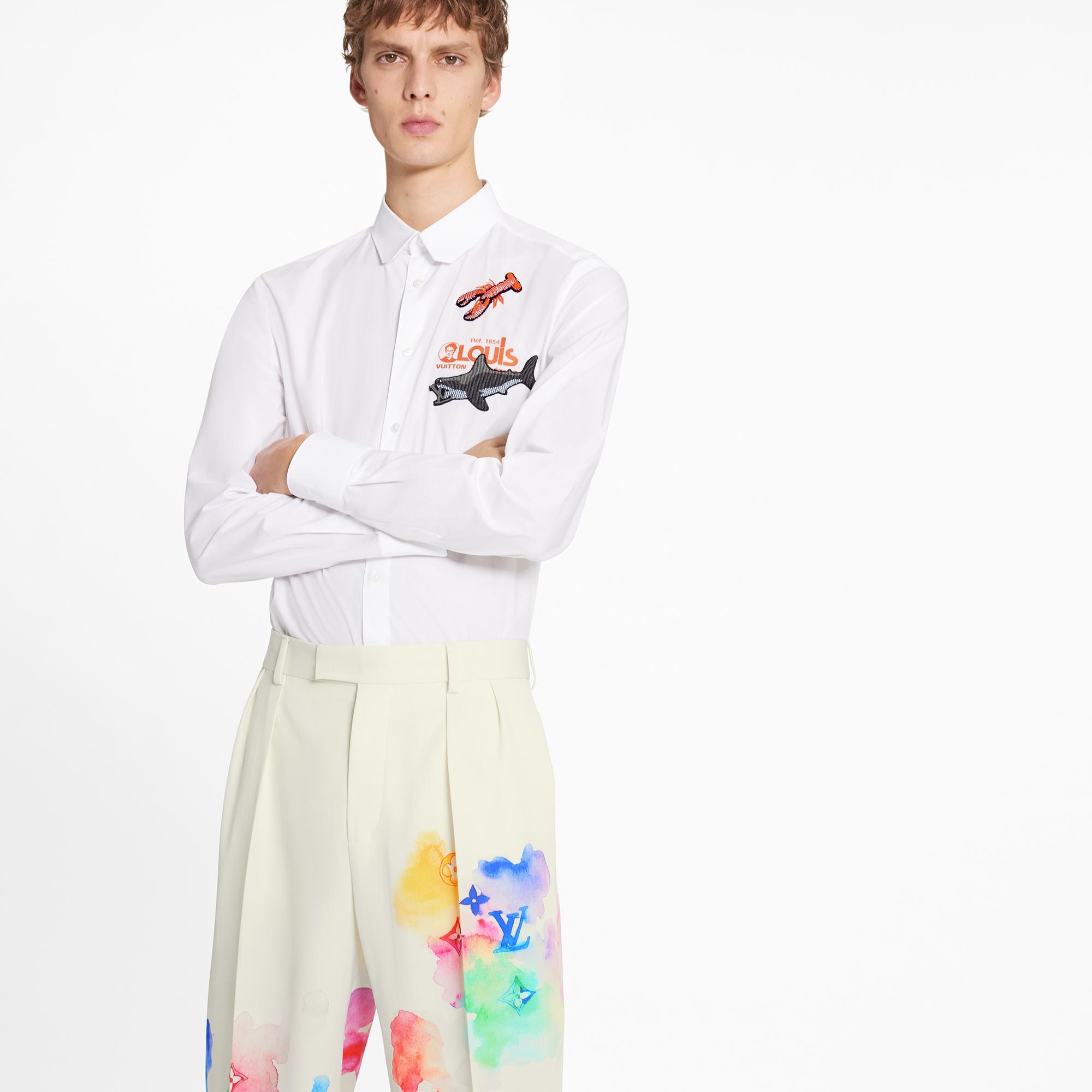 Multicolor Watercolor Light Tailored Pants - 3