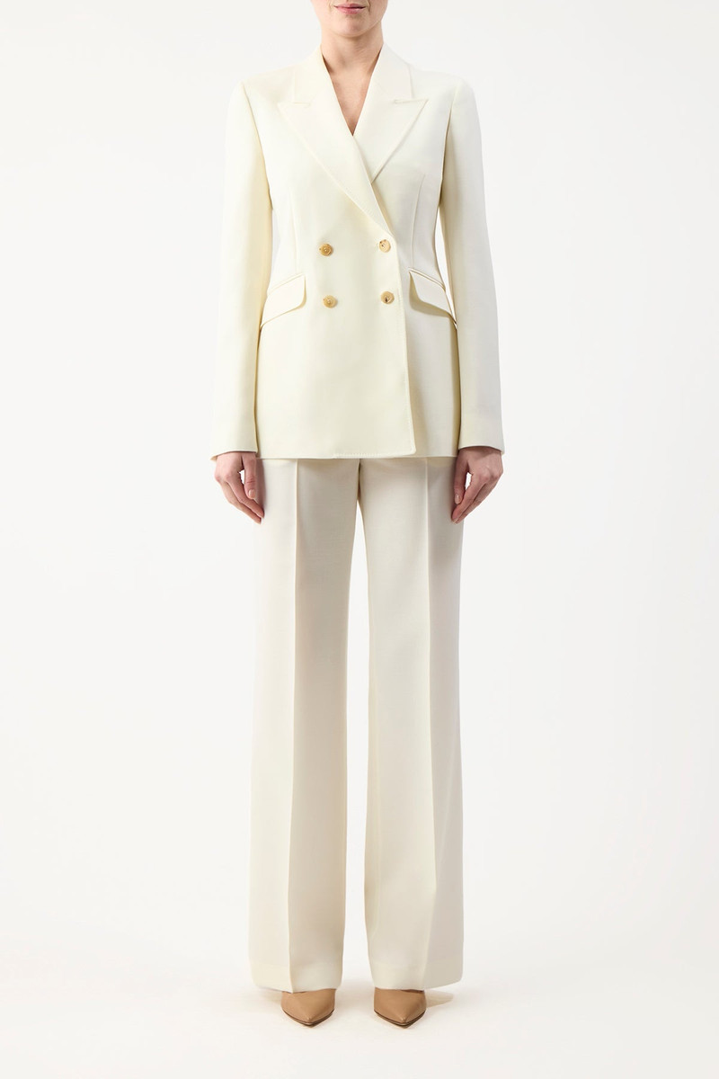 GABRIELA HEARST Vesta Pant in Ivory Wool outlook