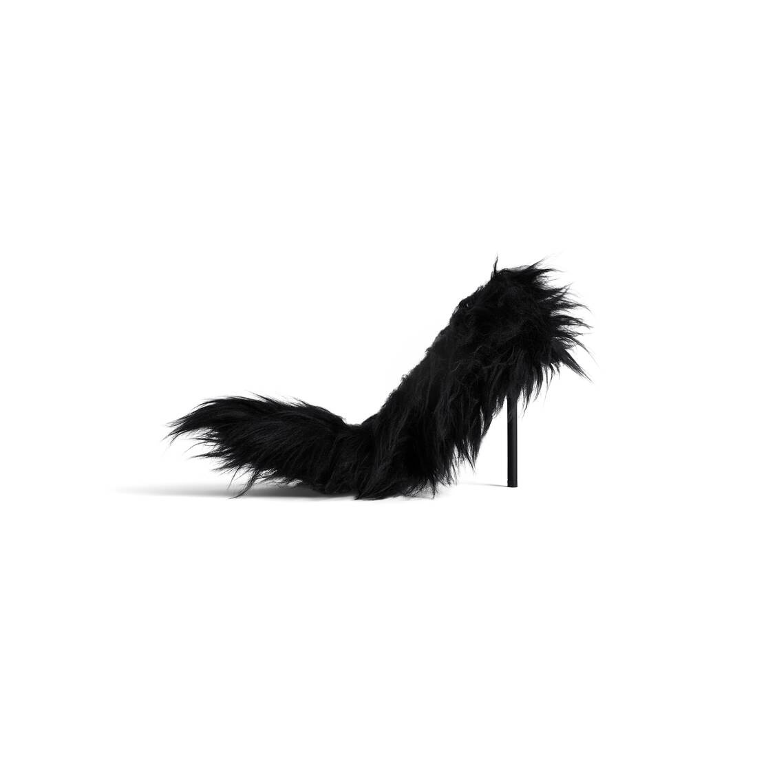 Women's Flex Fur 110mm Pump  in Black - 4