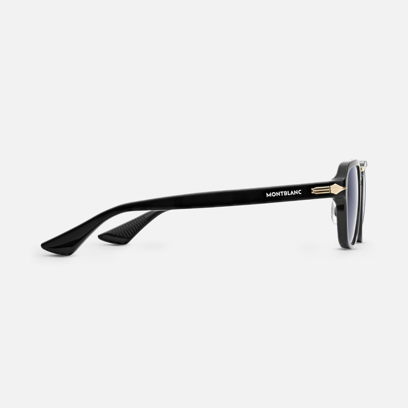 Montblanc Squared Sunglasses with Black Colored Acetate Frame outlook