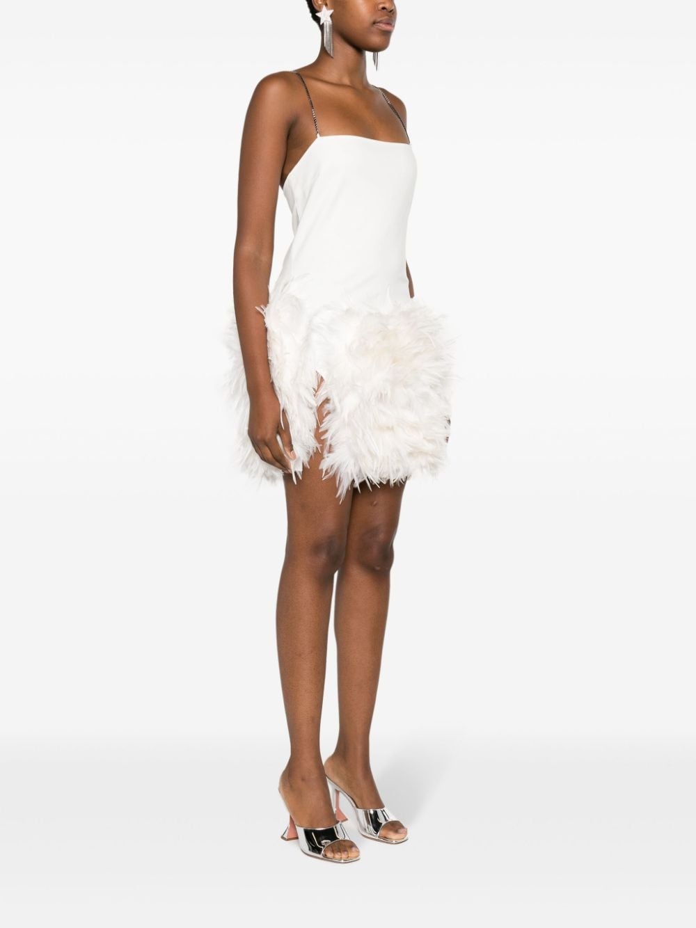 Fujiko feather-trimmed minidress - 3