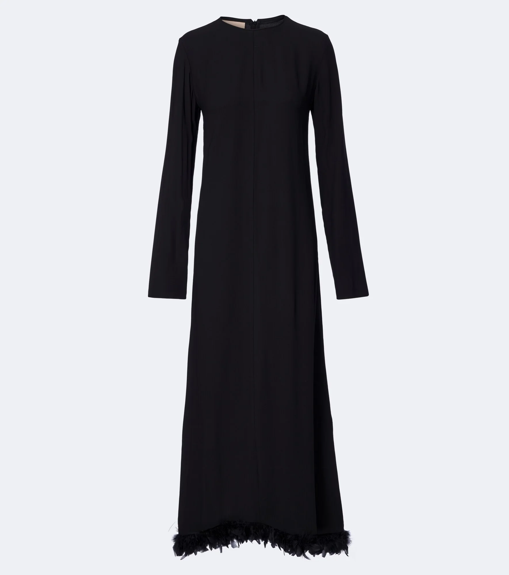 Feather-trimmed gown - 1