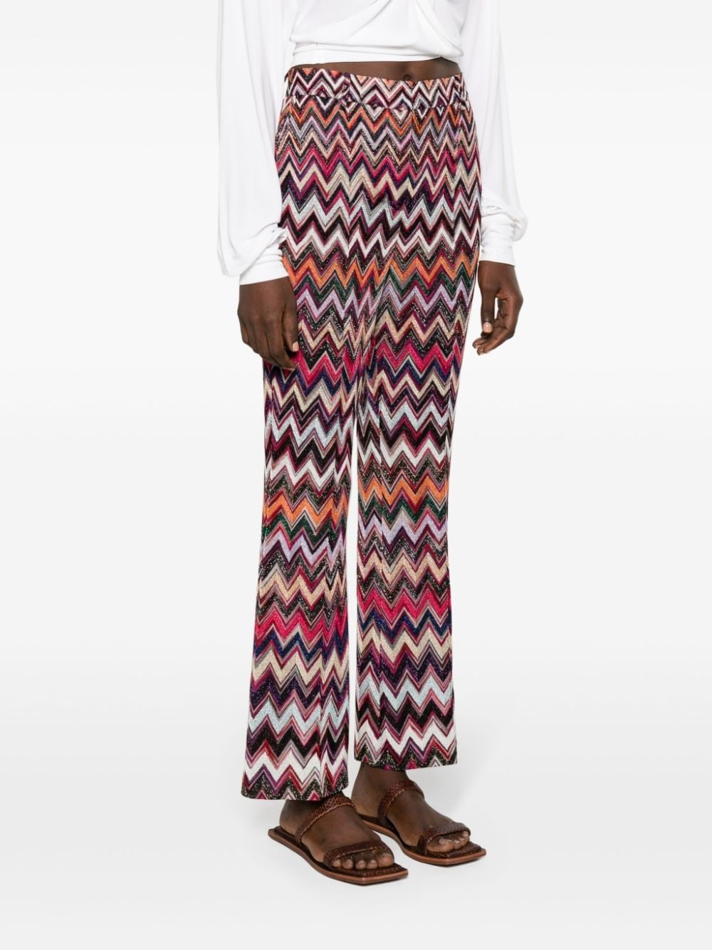 Zigzag lurex trousers - 3