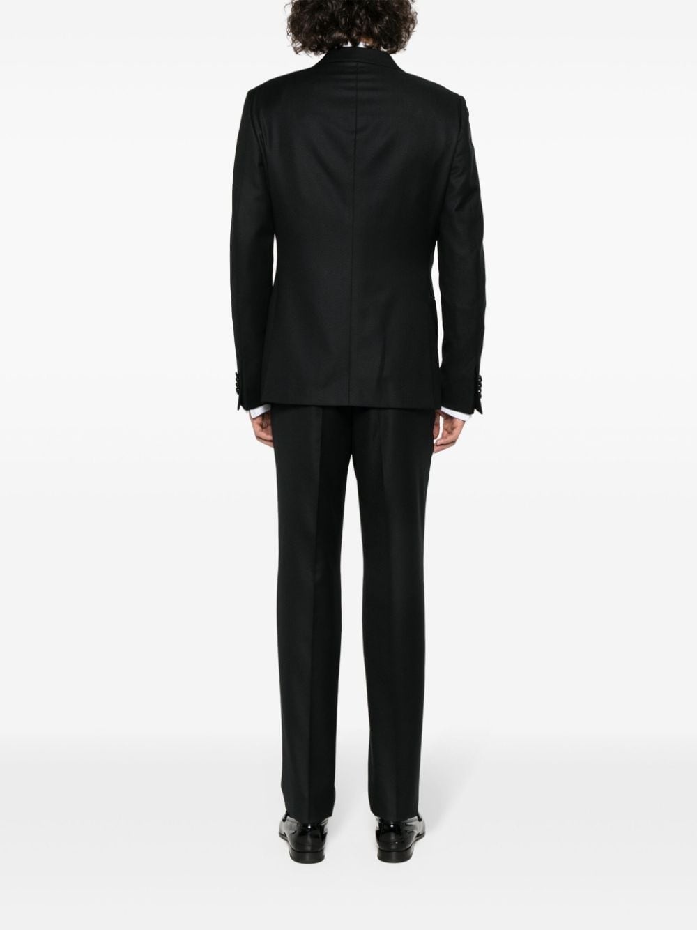 single-breasted wool suit - 4
