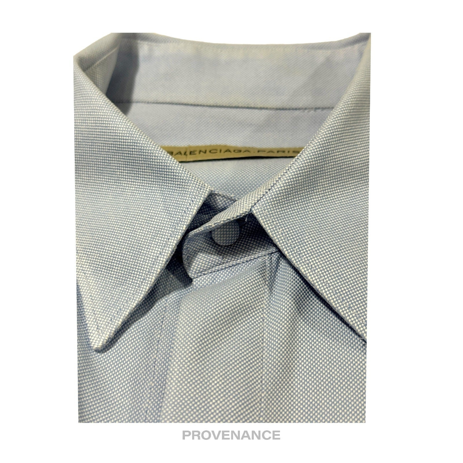 Balenciaga Monogram Woven Shirt - Powder Blue S - 6