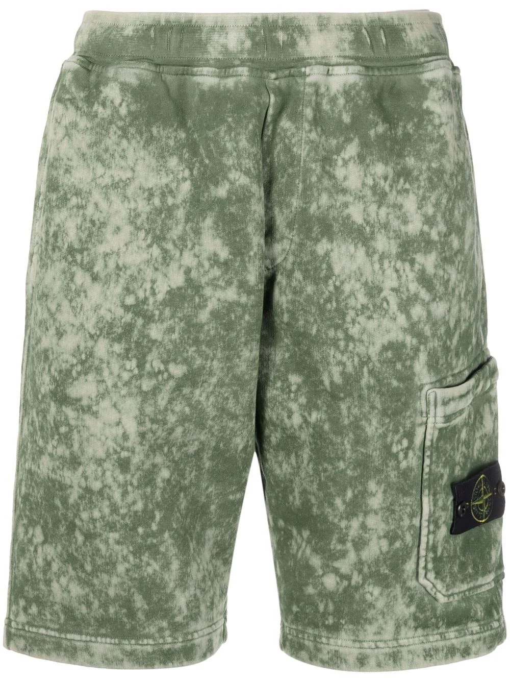 stone-wash track shorts - 1