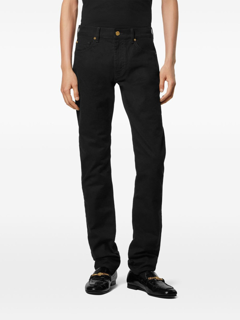 Medusa-embroidery jeans 3