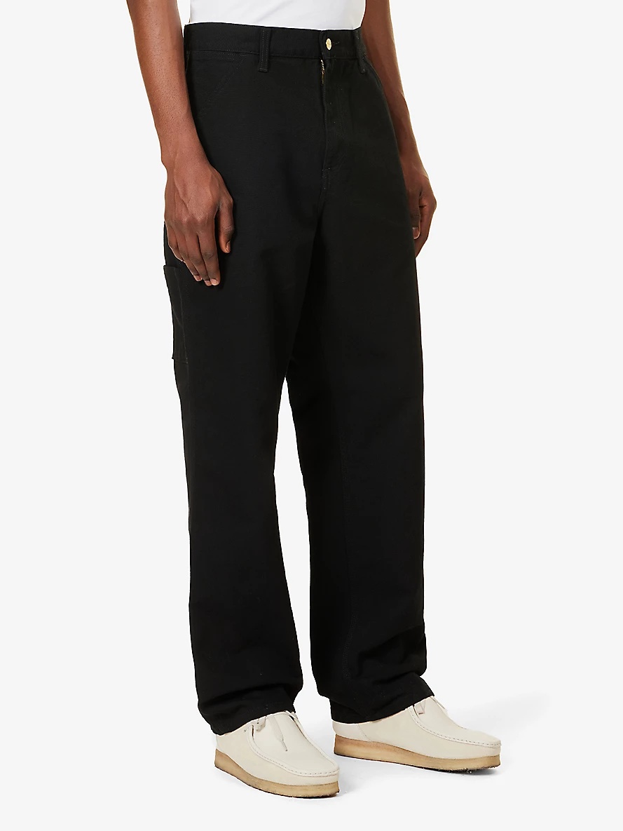 Single Knee straight-leg relaxed-fit organic-cotton trousers - 3