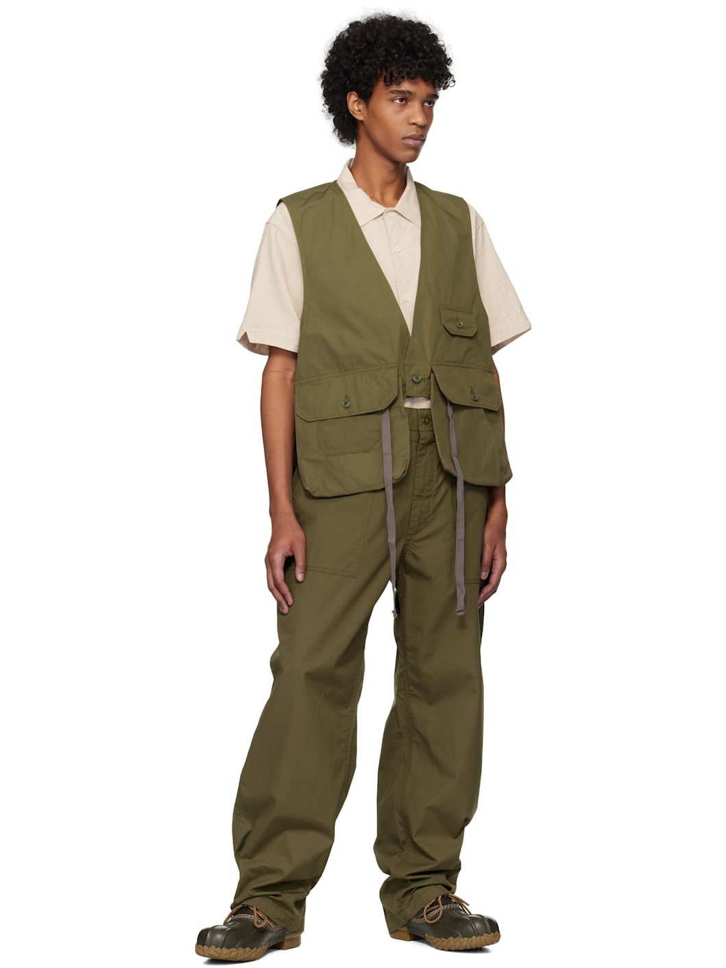Khaki Fatigue Trousers - 4