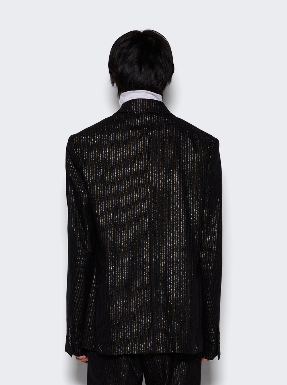 Pinstripe Blazer Black - 5