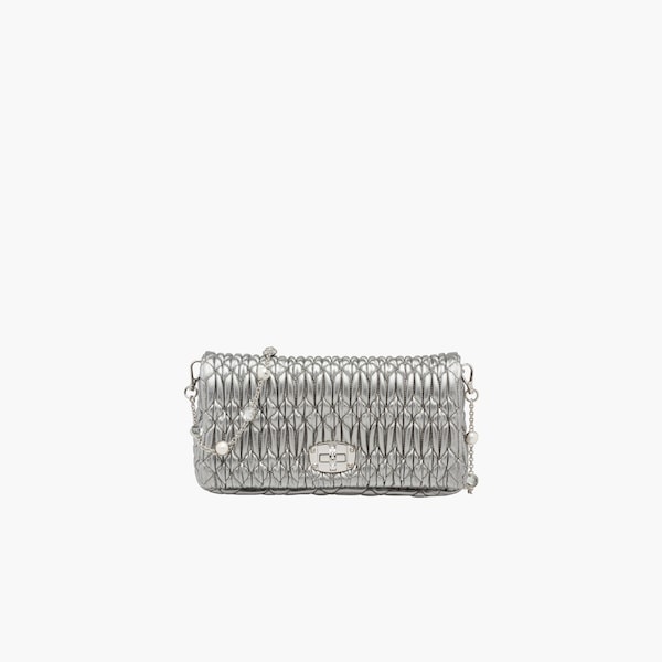 Miu Crystal Cloqué Nappa leather bag - 3