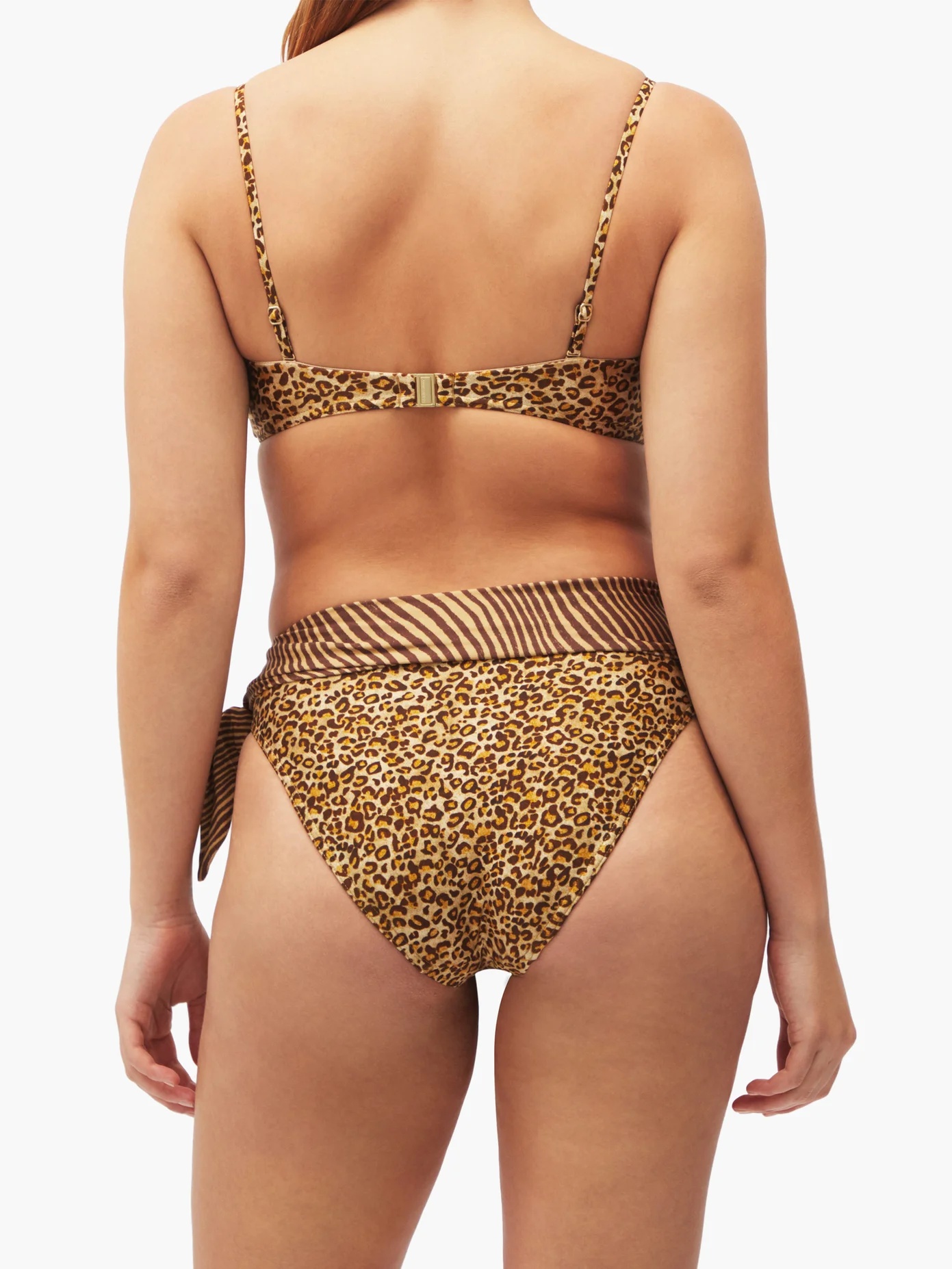 Empire sash-waist leopard-print bikini briefs - 5