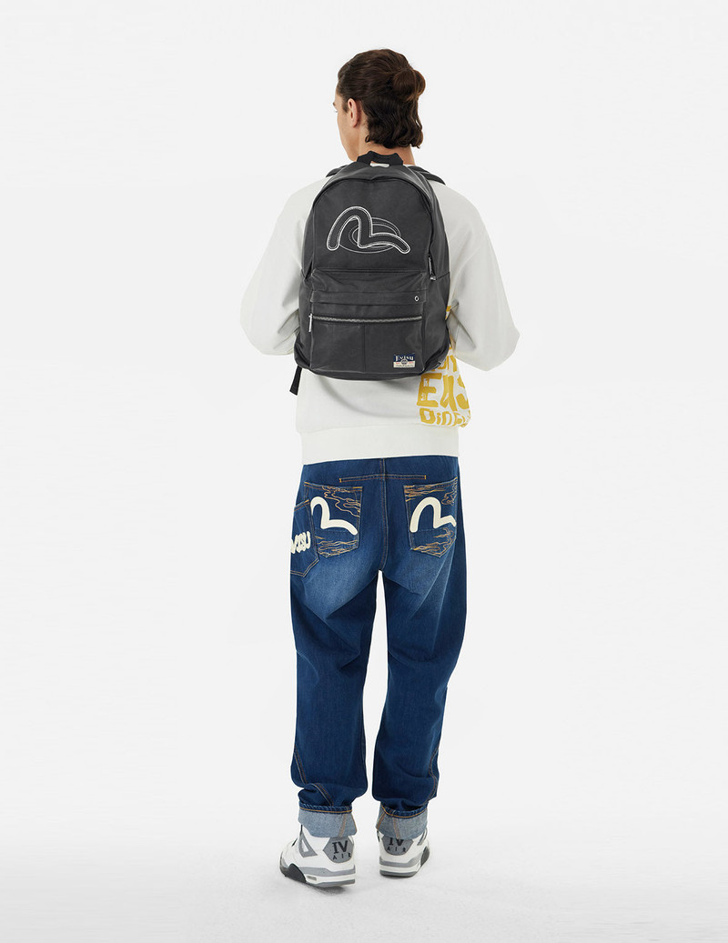 SEAGULL EMBROIDERY VEGAN LEATHER BACKPACK 3