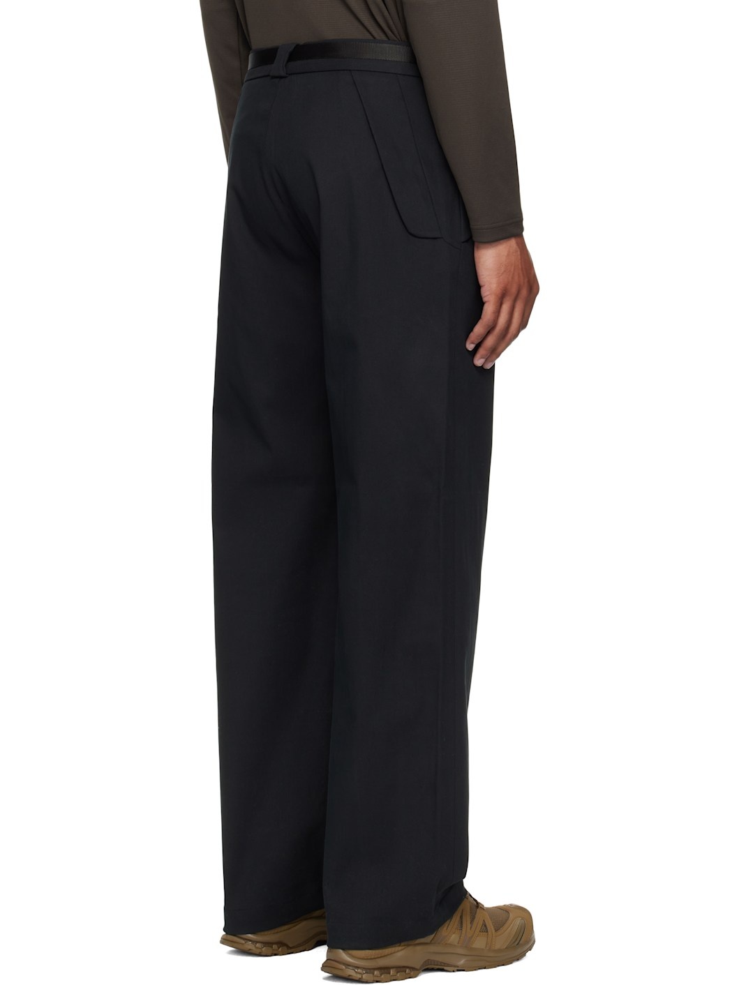 Black Buckle Chino Trousers - 3