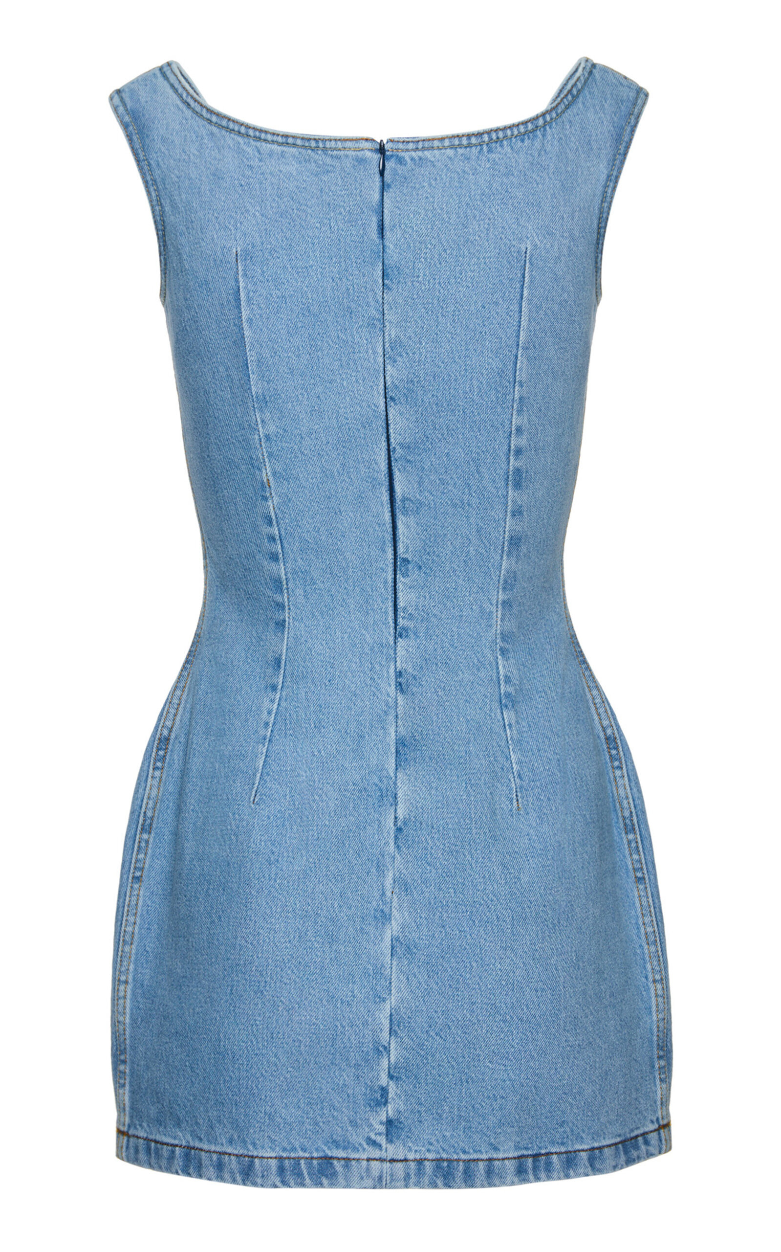 Denim Cotton Mini Dress light wash - 2
