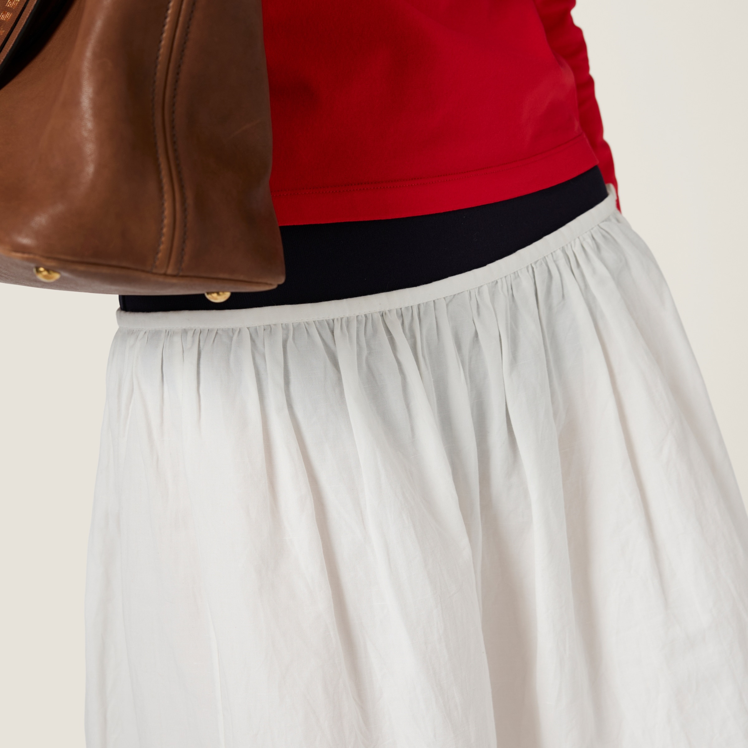 Slubbed poplin skirt - 4