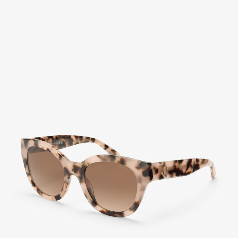 JIMMY CHOO Kati
Pink Havana Round Sunglasses outlook