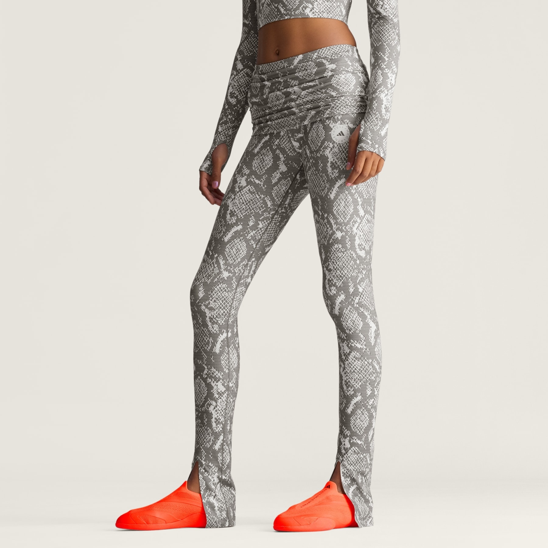Adidas By Stella McCartney Training Rolltop Splitcuff Leggings Printed - 2