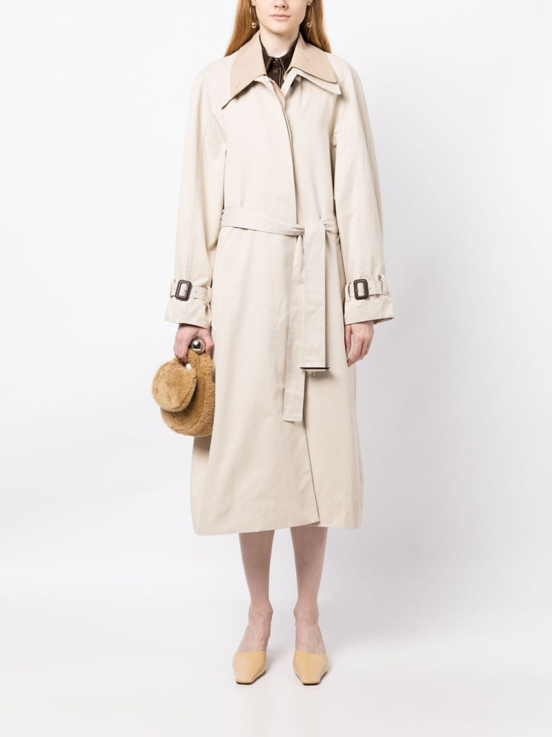 LOW CLASSIC detachable-collar belted trench-coat outlook