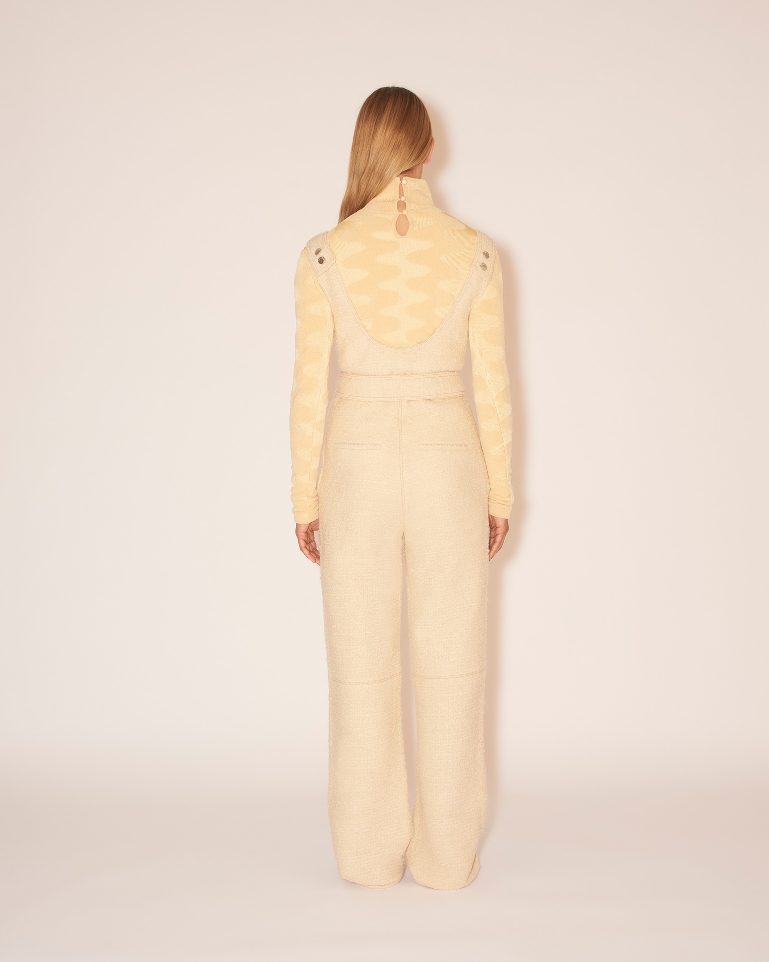MOSA - Belted jumpsuit - Creme - 5