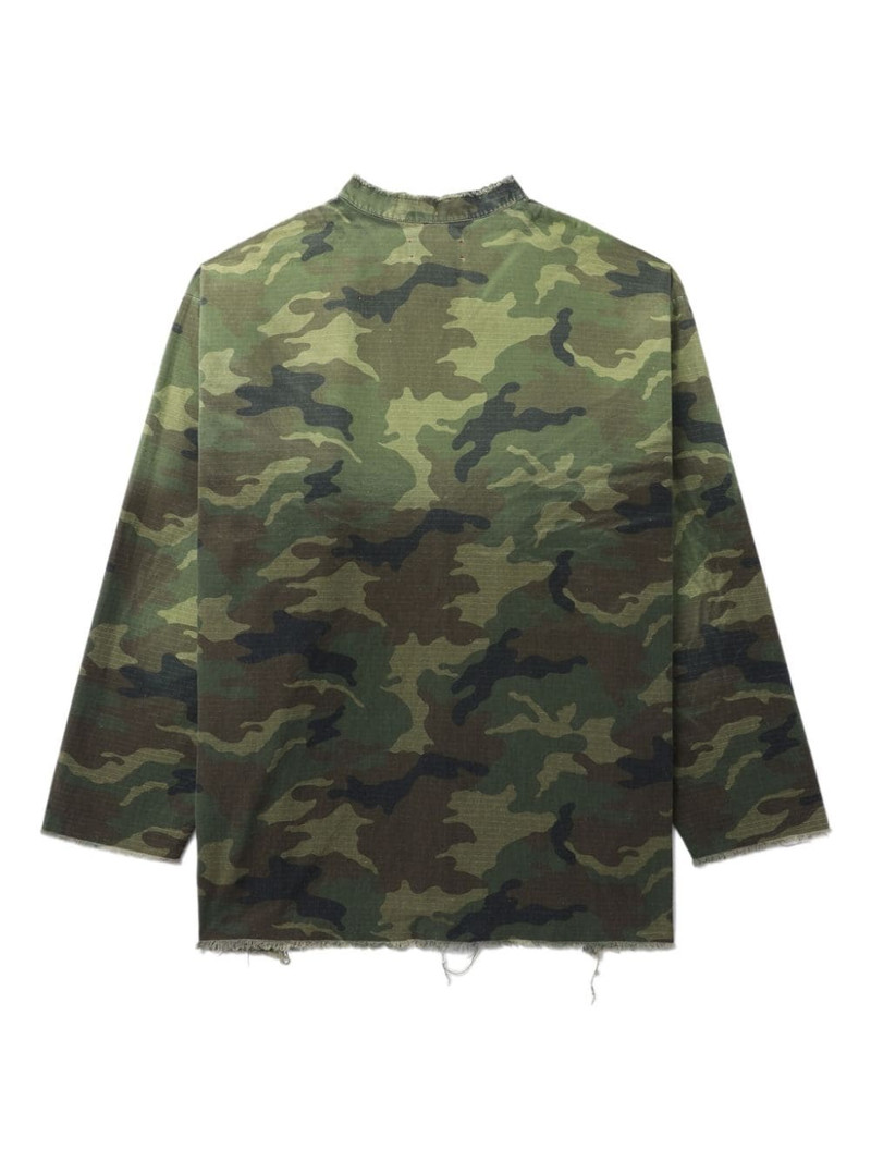 camouflage-print distressed-hem jacket 6