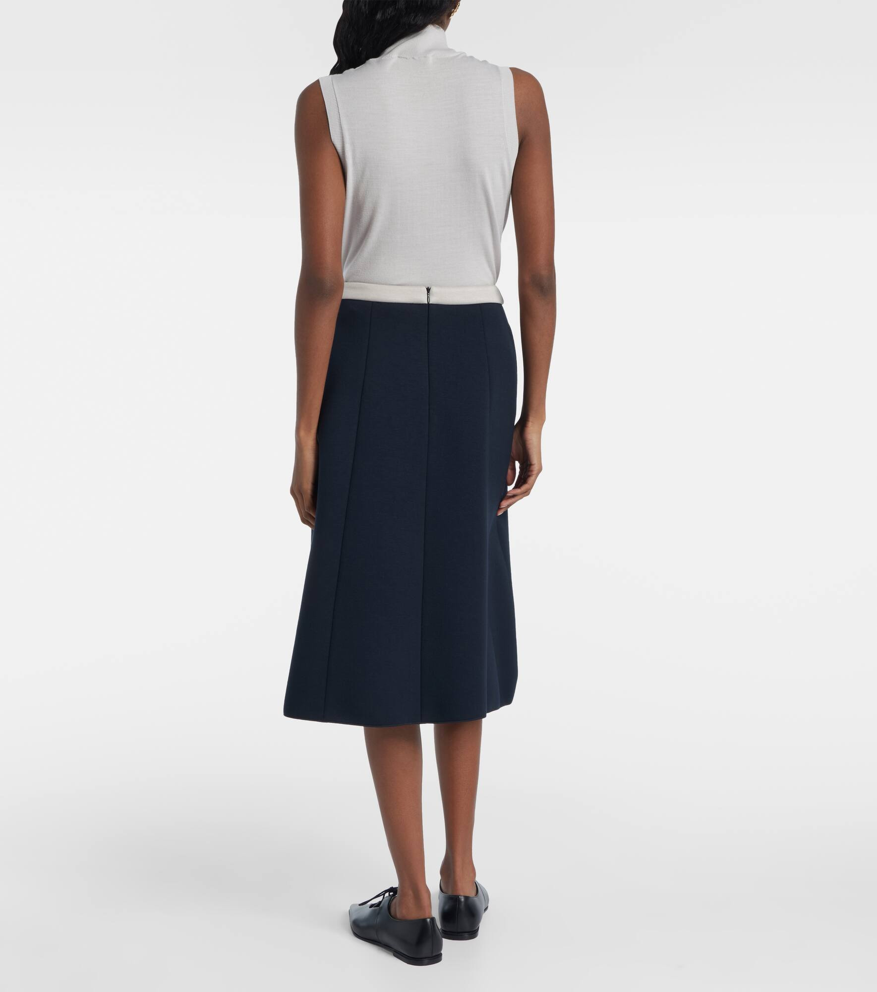 Abaco pleated jersey midi skirt - 3
