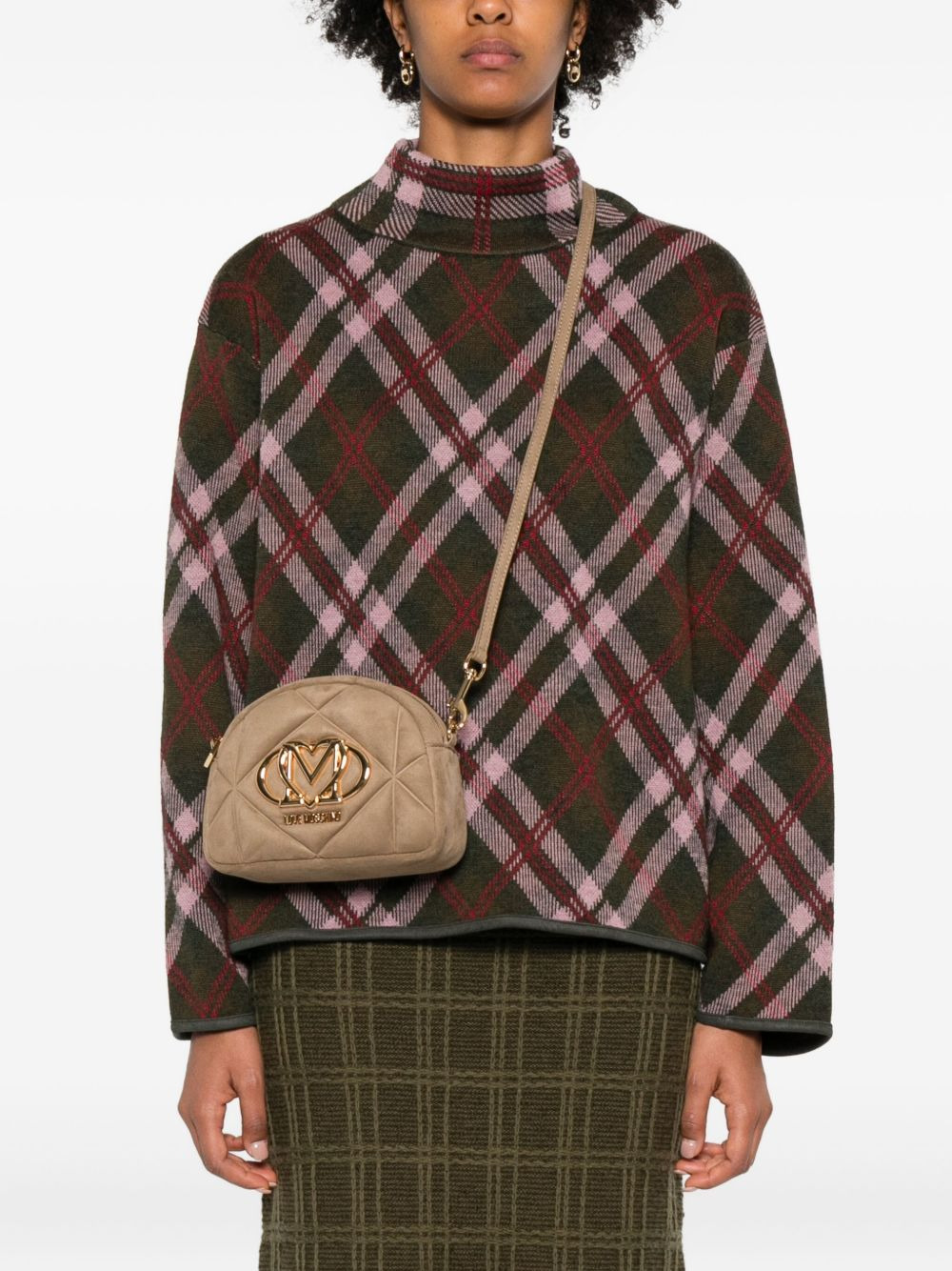 quilted logo-plaque cross body bag - 2