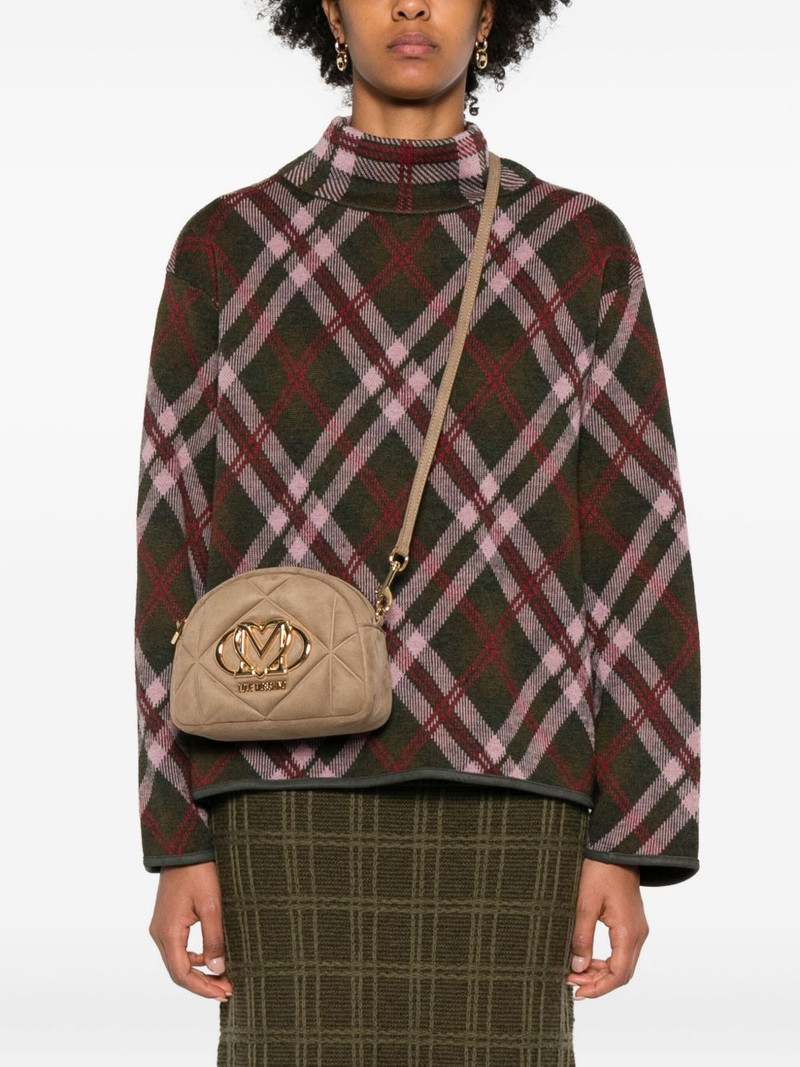 Moschino quilted logo-plaque cross body bag outlook