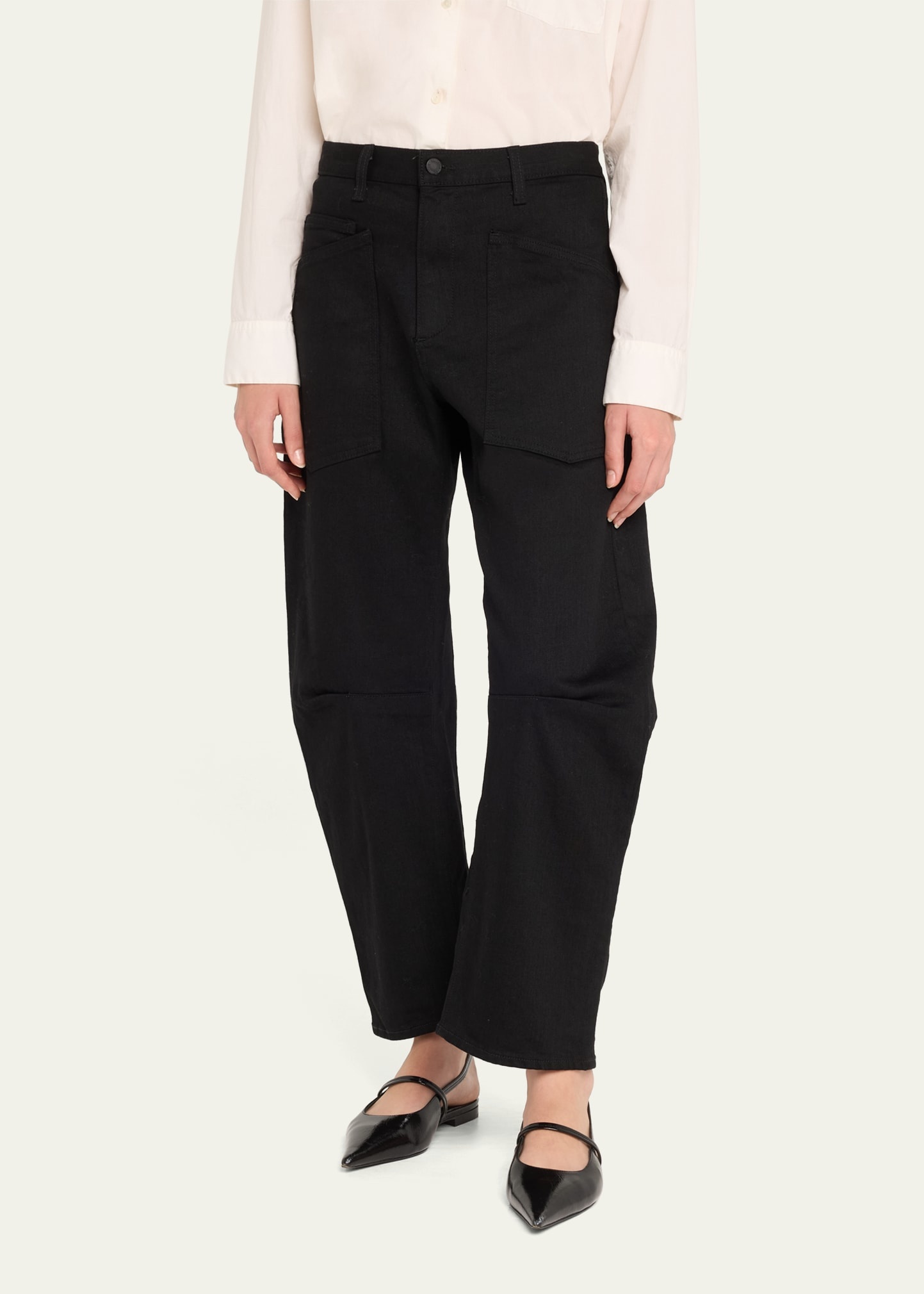 Shon Curved Denim Pants - 4