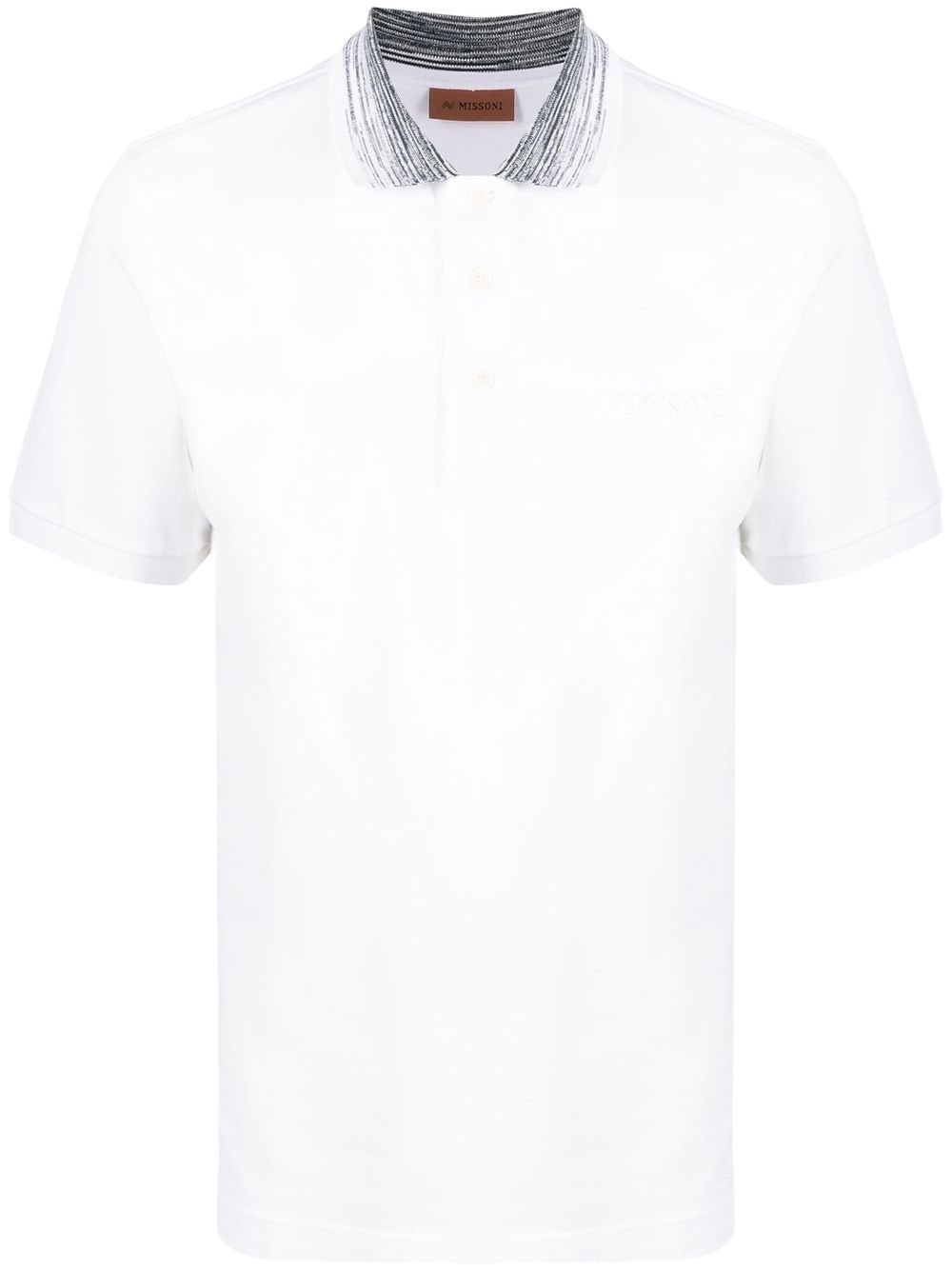 zig-zag collar polo shirt - 1