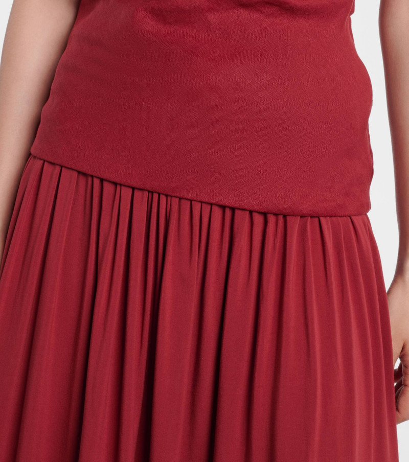 Hedy gathered linen maxi dress 5