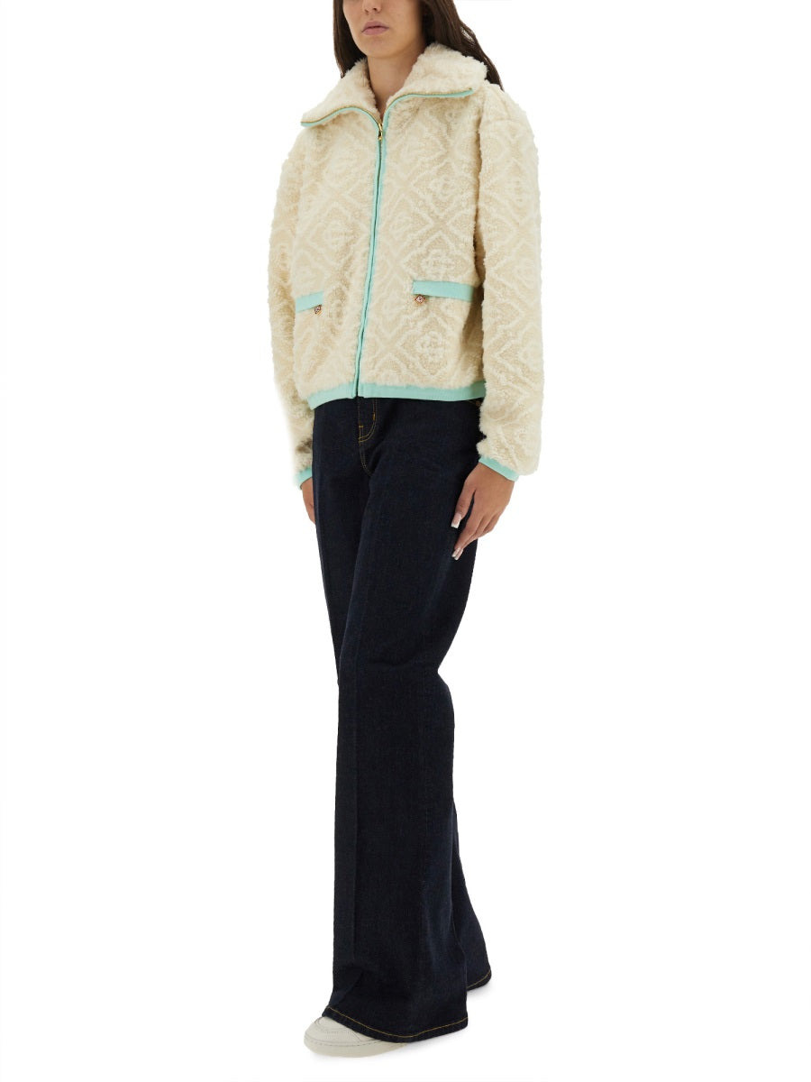 Casablanca Women Monogrammed Fleece Jacket - 2