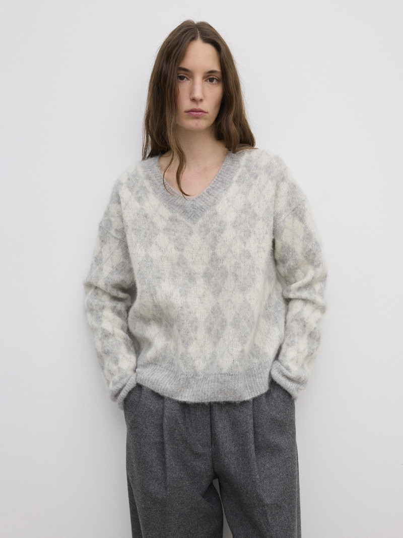 House of Dagmar Brushed Argyle Alpaca Knit outlook