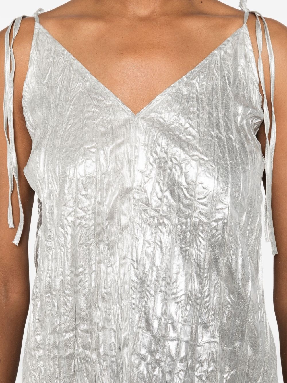 crinkled slip dress - 5
